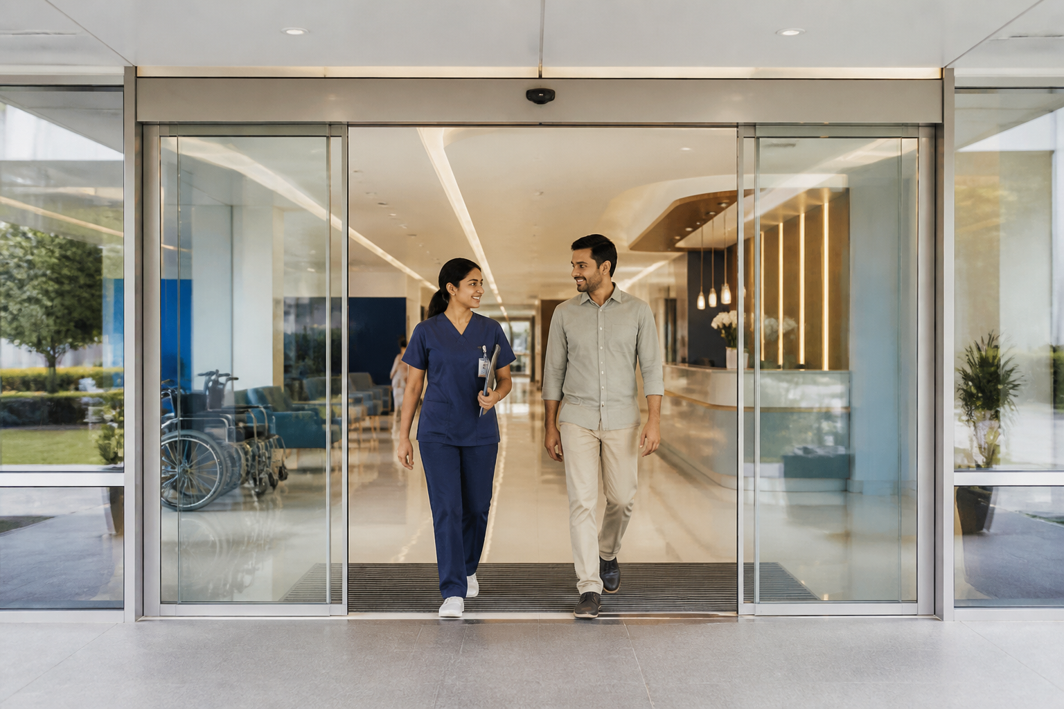 Hospitals automatic entrance solutions