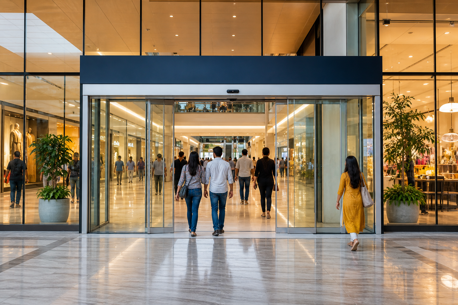 Shopping Malls automatic entrance solutions